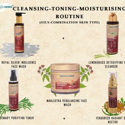 Cleansing Toning Moisturizing Routine Oily Combination Skin Type
